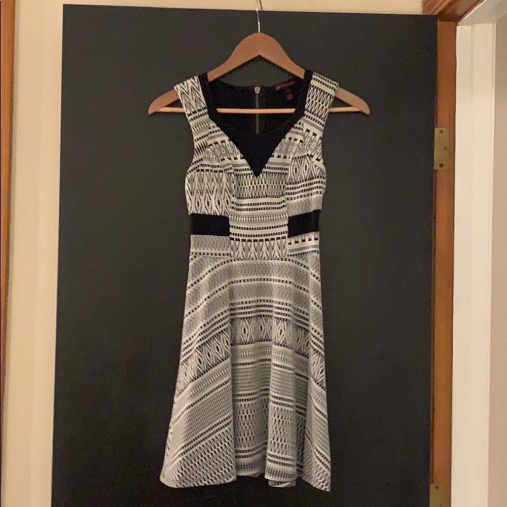 Black and white skater dress